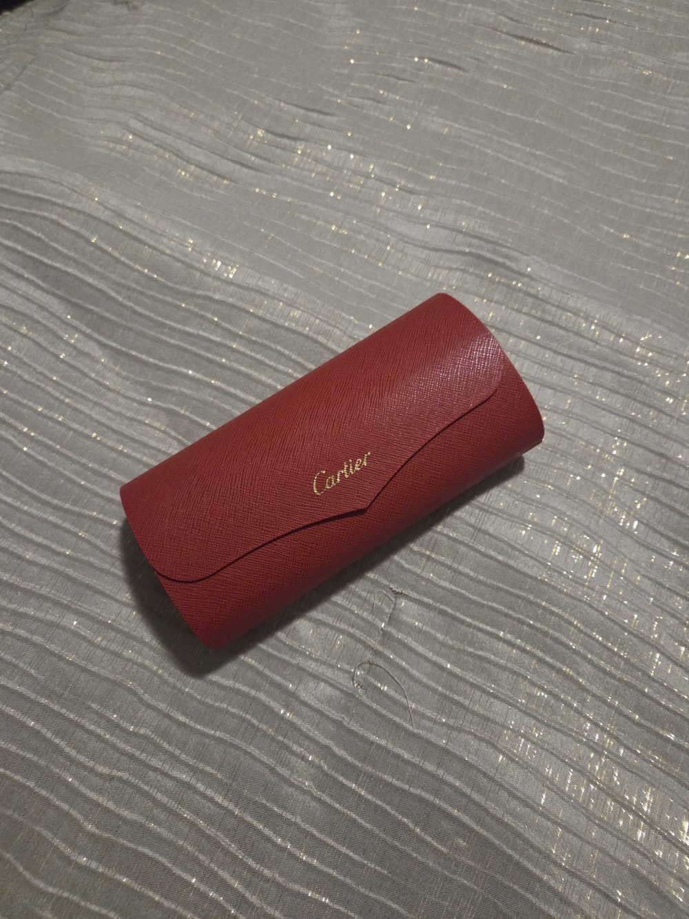 Cartier  Rimless Sunglasses in Burgundy with Gold Accents - Picture 4 of 5